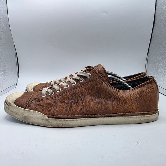 Converse Jack Purcell Mens size 13 Brown Leather Sneaker Shoes Casual Walking - Picture 13 of 13